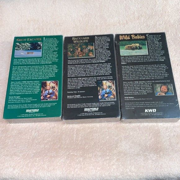 Marty Stouffer's Wild America VHS Great Escapes, Backyard Wildlife, Wild Babies - Picture 2 of 5